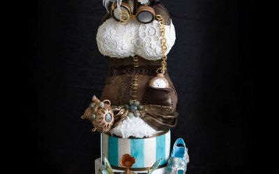 Steam Punk'd Wedding Cake