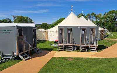 All of our toilet trailersw are less than 3 years old and have a matching grey wrap