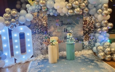 LED numbers and cake stands for hire