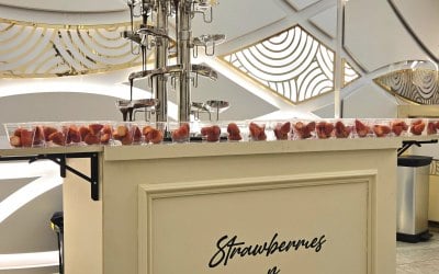 Strawberries and cream cart