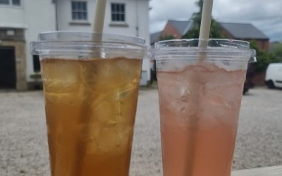 Peach iced tea & watermelon iced green tea