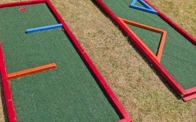 Not just for kids, our fully mobile mini golf