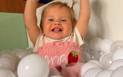 Fun in ball pit
