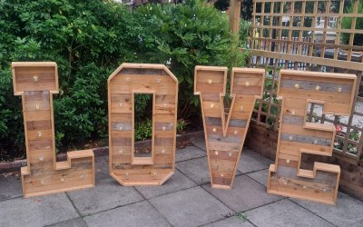 4ft Rustic LOVE Letters 