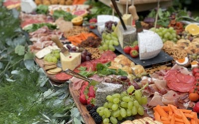 grazing table, Norfolk wedding