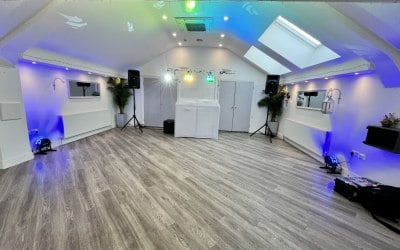 Prom with uplighting