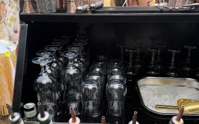 Little sneak peak behind one of our bars...