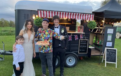 Pizza trailer wedding