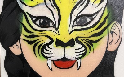 Neon Paint Tiger
