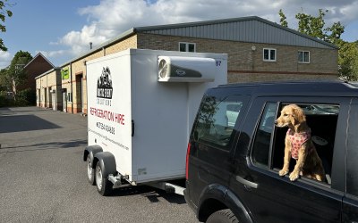 Our 3m chiller being delivered to a job