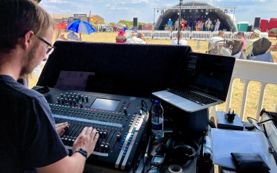 We provided sound engineering and PA services for a double weekend festival in Slapton