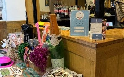 Props and Guest Book Table 