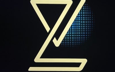 Venuelume logo. Lamp inspired “VL”