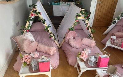 Pamper teepee party