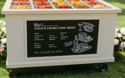 Charcuterie selection in savoury chimney cone