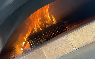 Our pizzas are cooked using wood fire 