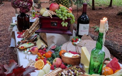 Wedding reception Grazing table in Red Woodland 