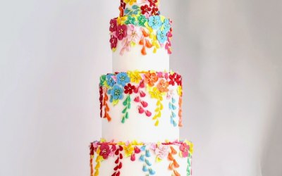 Festival Floral 4 Tier Cake