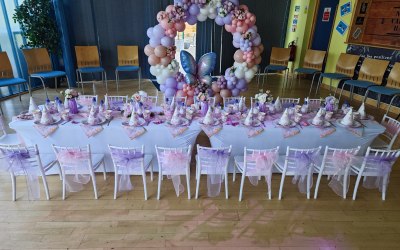 Children's tables and chairs, bouncy castle, soft play 