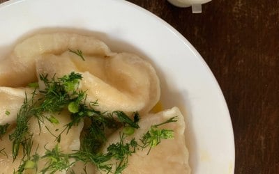 Mashed potatoes varenyky!