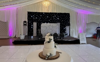  backdrop white and black £600
