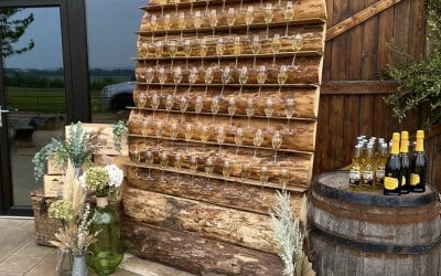 Champagne Wall - wow your guests with this showpiece!
