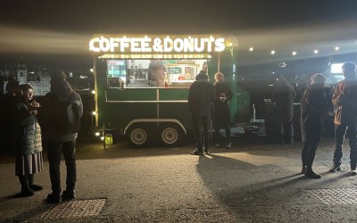 Coffee and donuts horse box 