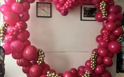 Balloon heart backdrop 