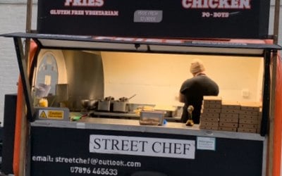 Our fried chicken and halloumi trailer