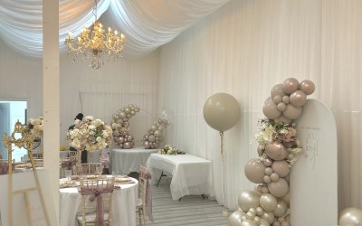 A baby shower set up 