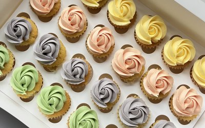 Pastel Themed Mini Cupcakes 