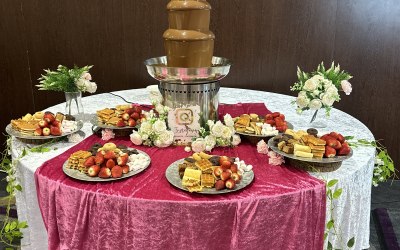Chocolate Fountain is always centre of attention with a wide range of toppings 