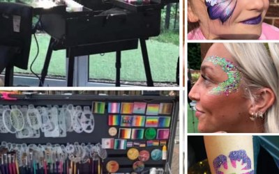 Glitter bar & face paint station 