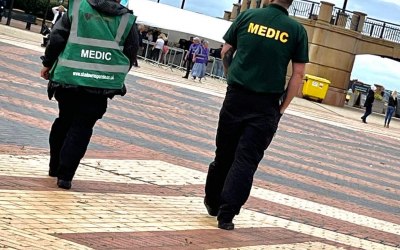 two of our event medics at Rhyl Events Arena