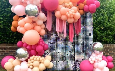 Stunning sequin wall & balloon displays 
