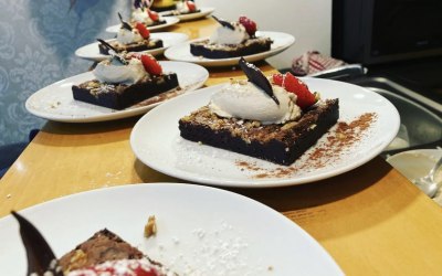 Espresso Mascarpone and Brownie