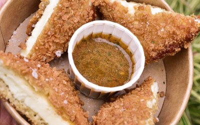 Coalho cheese fritters & chimichurri