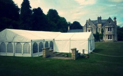 Wedding marquee with entrance 