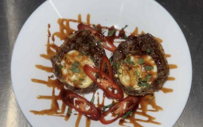 Asian scotch egg.