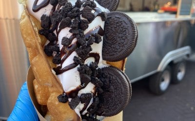 This is one of our Oreo bubble waffles