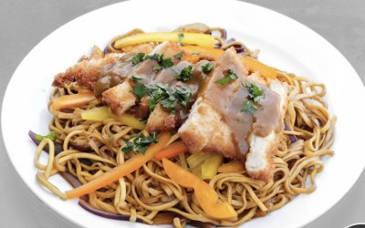 Chicken katsu curry w/noodles