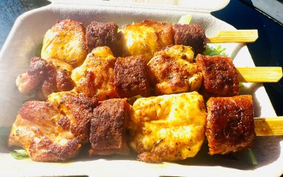 Chicken and chorizo skewers 