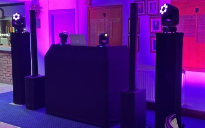 Golf club dinner set up