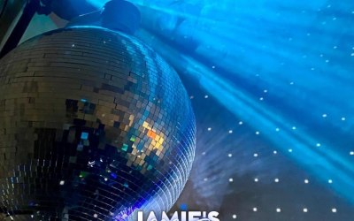 Jamie’s Mobile Club famous disco ball!  