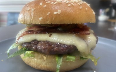 Fully loaded hand made burgers