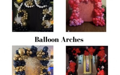 Different style balloon arches