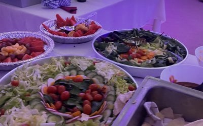 Fruit and veg Salad display