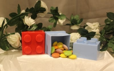 Lego box wedding favours