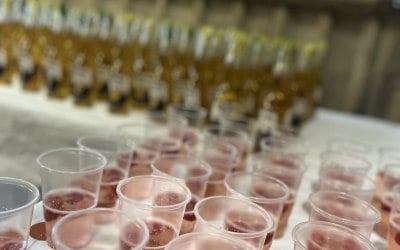 Setting up arrival drinks is always so exciting 
