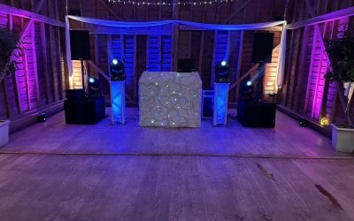Wedding set up Uplighters included £450